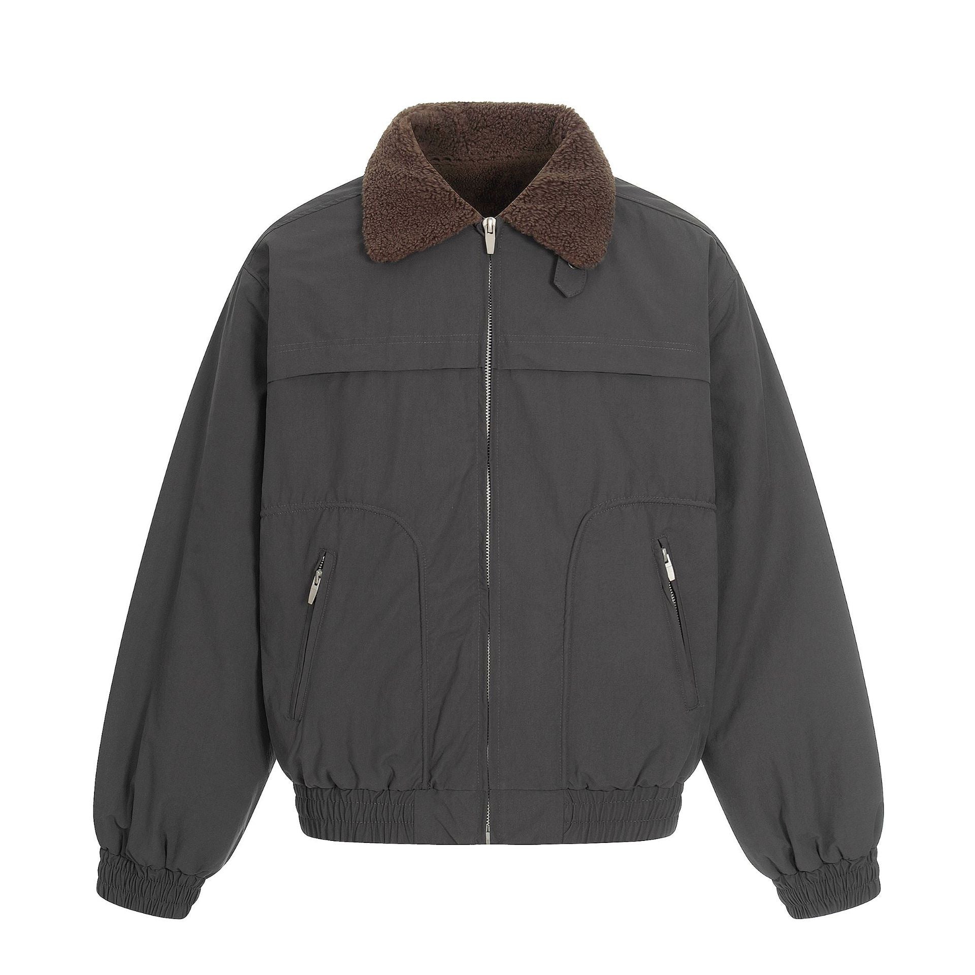 11KN Retro Faux Lamb Wool Lapel Jacket