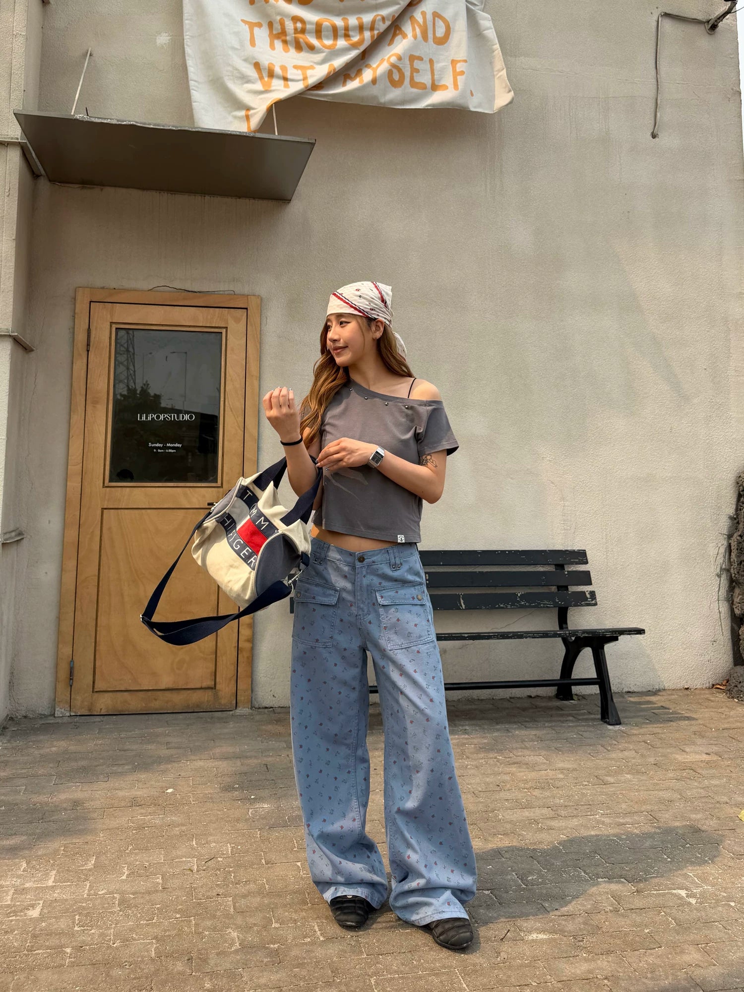 CCYE Floral Straight Versatile Drape Casual Pants