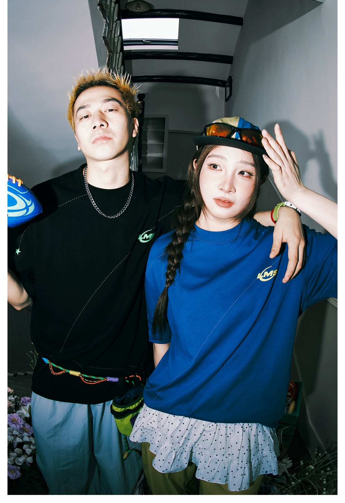 Lemanism Retro Bright Line Loose Tee