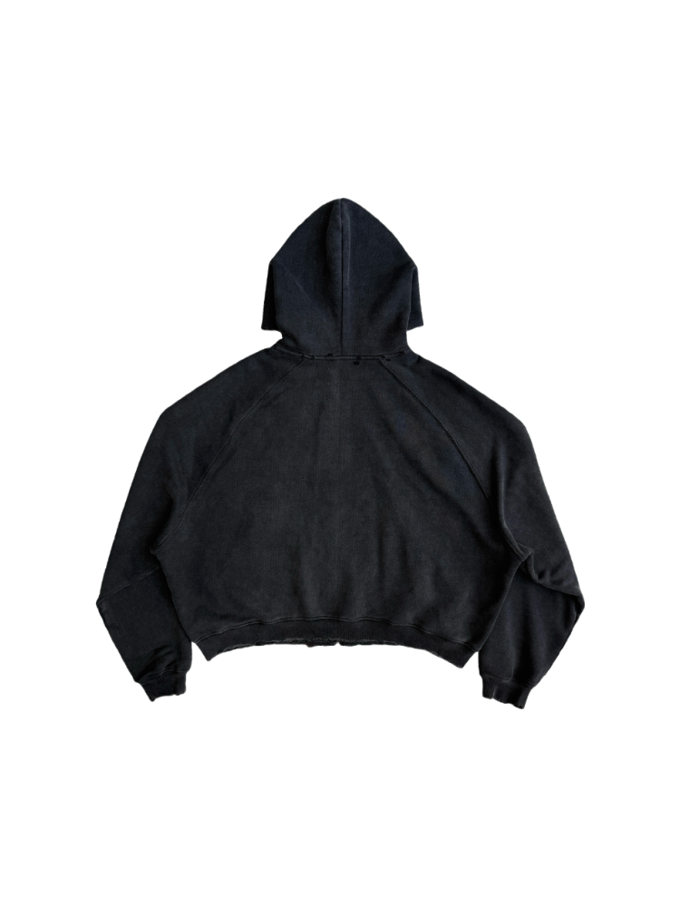 KONOOT Short and Wide Cut Cardigan Hooded Sweater