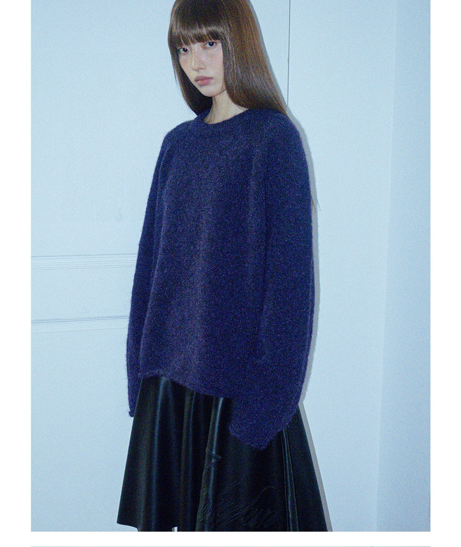 FUNKYFUN Soft Skin Warm Shoulder Sleeve Knitted Sweater