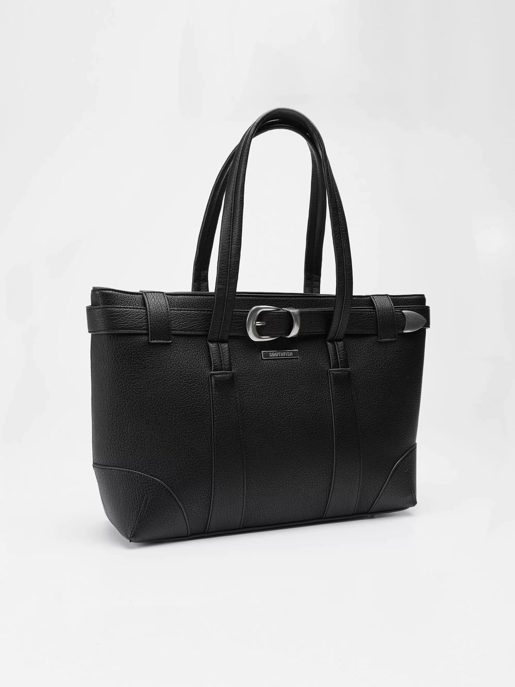 Southfish Leather Strap Tote Bag