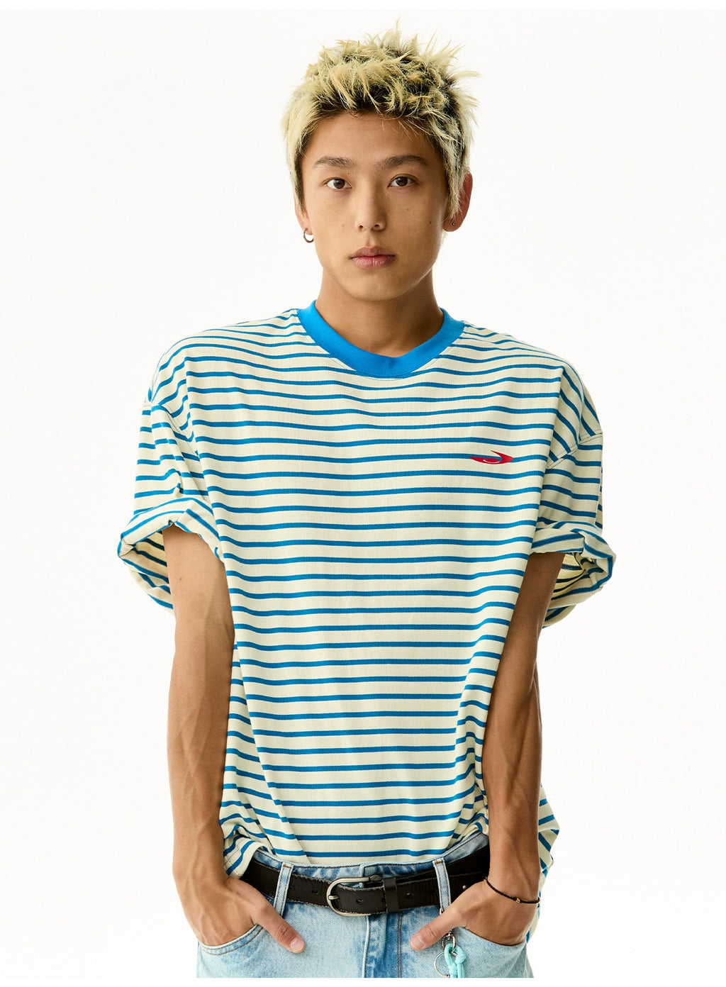 NewJNXS Striped Casual Loose Tee