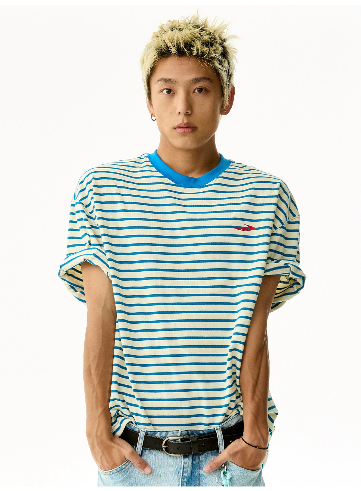 NewJNXS Striped Casual Loose Tee