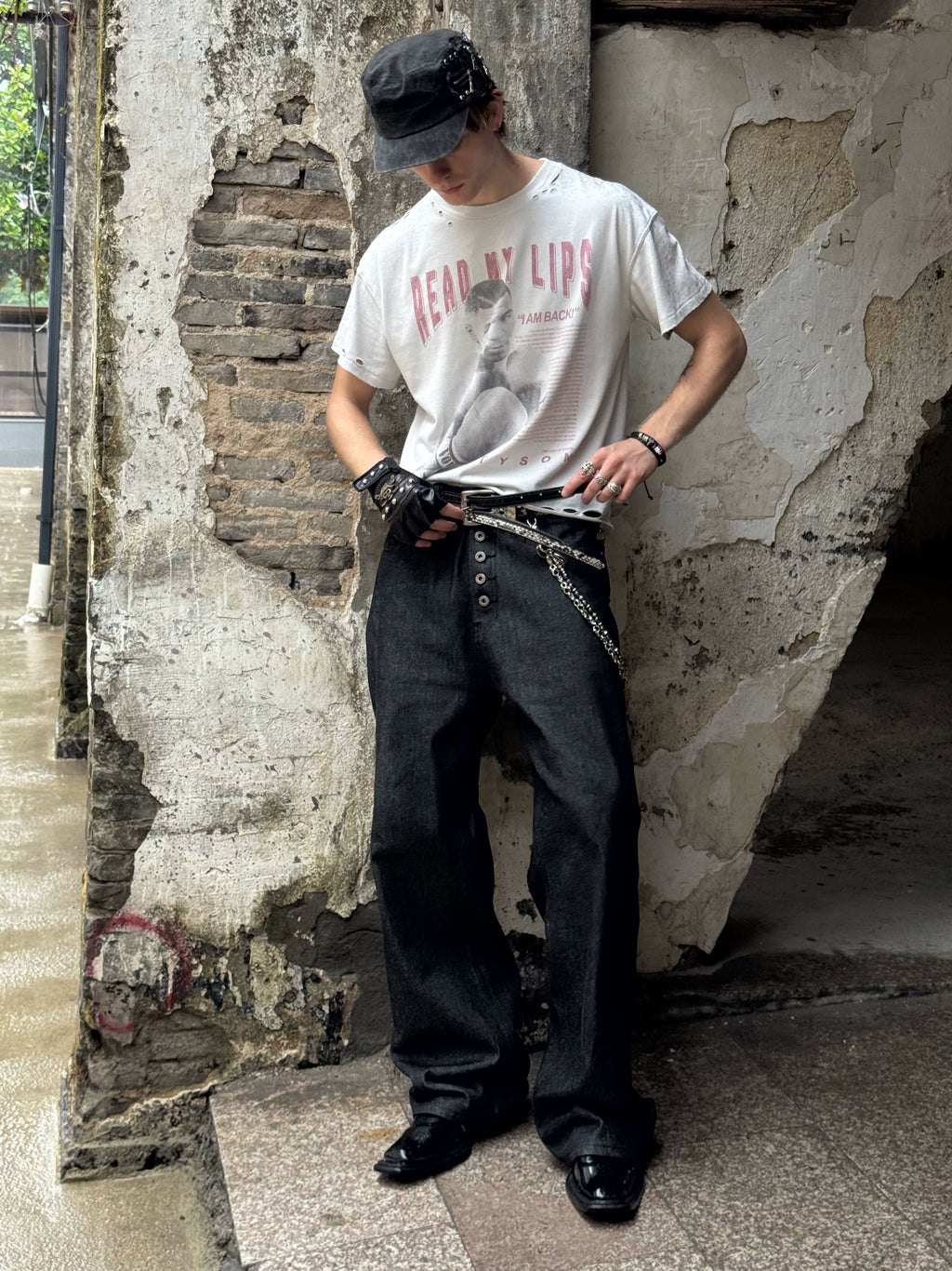 VOWPROGRESS Five-button Primary Color Jeans