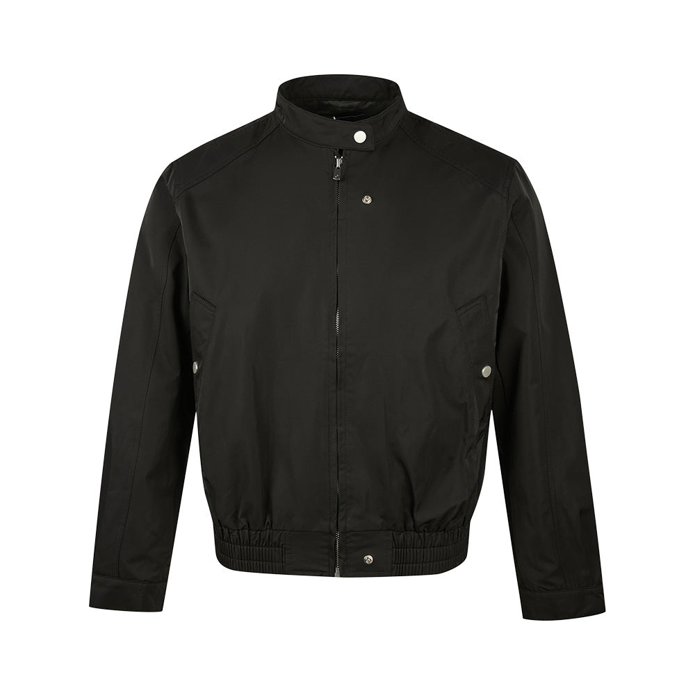 EME Vintage Short Wide Stand-Up Collar Jacket