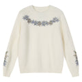 MEDM Floral Mohair Casual Crew Neck Sweater