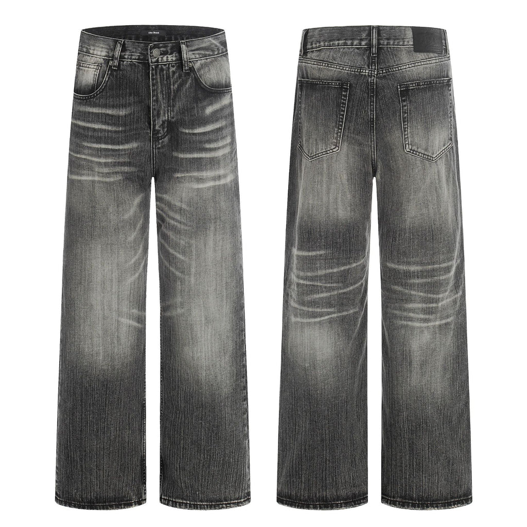 11KN Vintage Loose and Versatile Wide Leg Straight Jeans