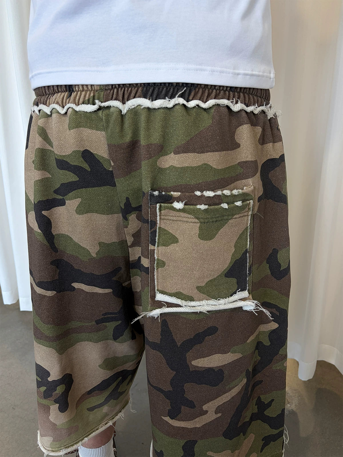 InsGale Camouflage Slack Cropped Shorts