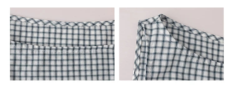 VOOE One-word Neck Plaid Vest Shirt