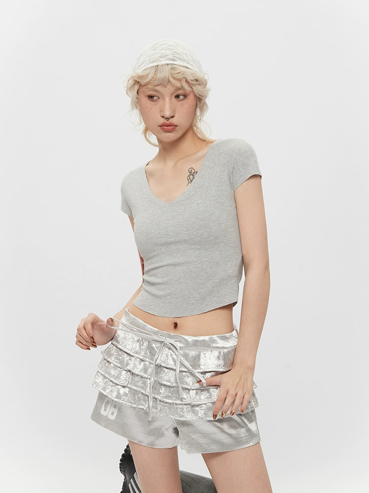 AIRHOOD V-neck Slim Tee
