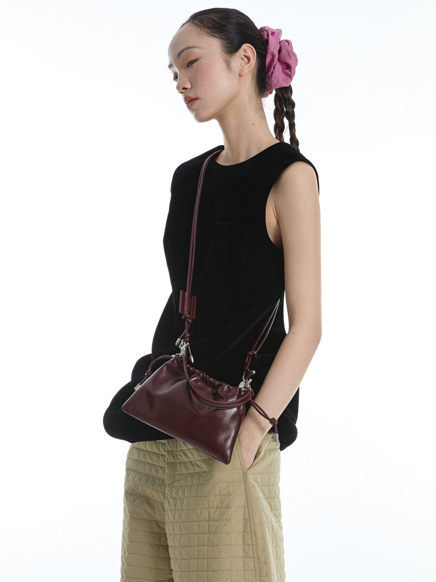 DirtySix Cow Split Leather Fran little cloud cowhide small bag