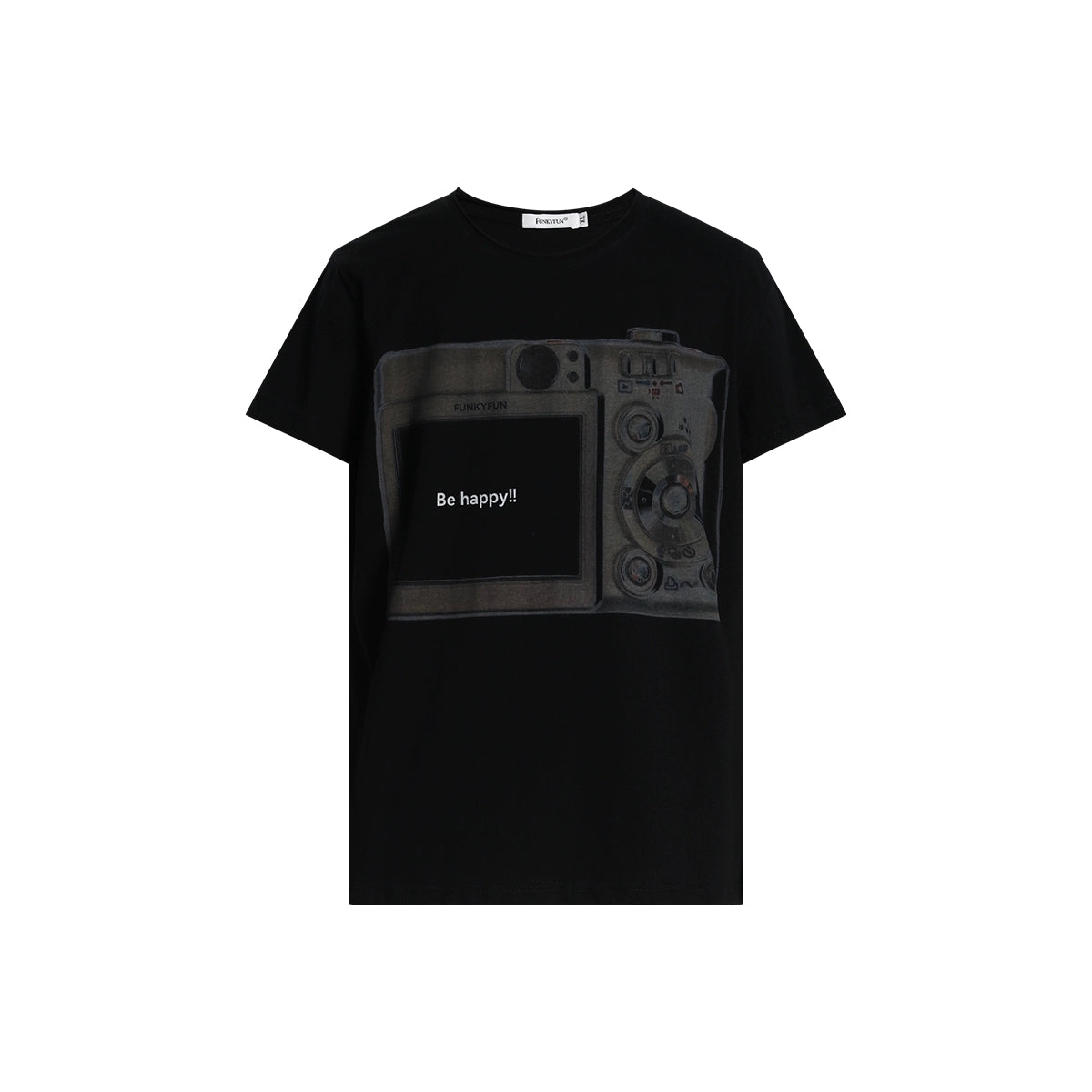 FUNKYFUN Digital Camera Printed Short-sleeved Tee