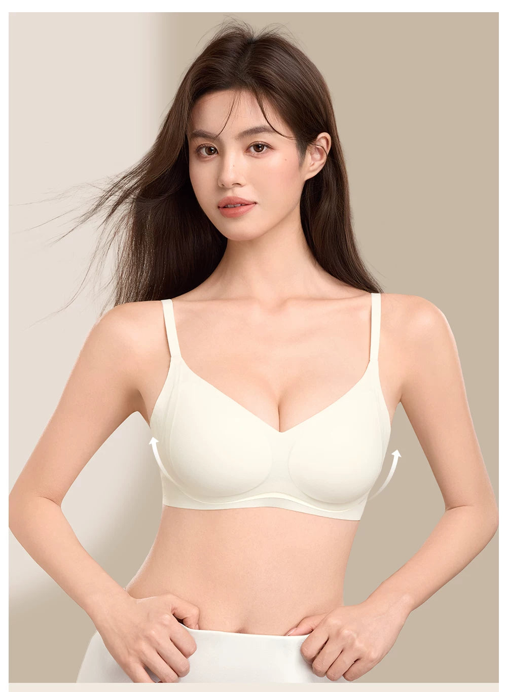 SecretWorld Skinny Shoulder Strap Traceless Comfort Bra Cover