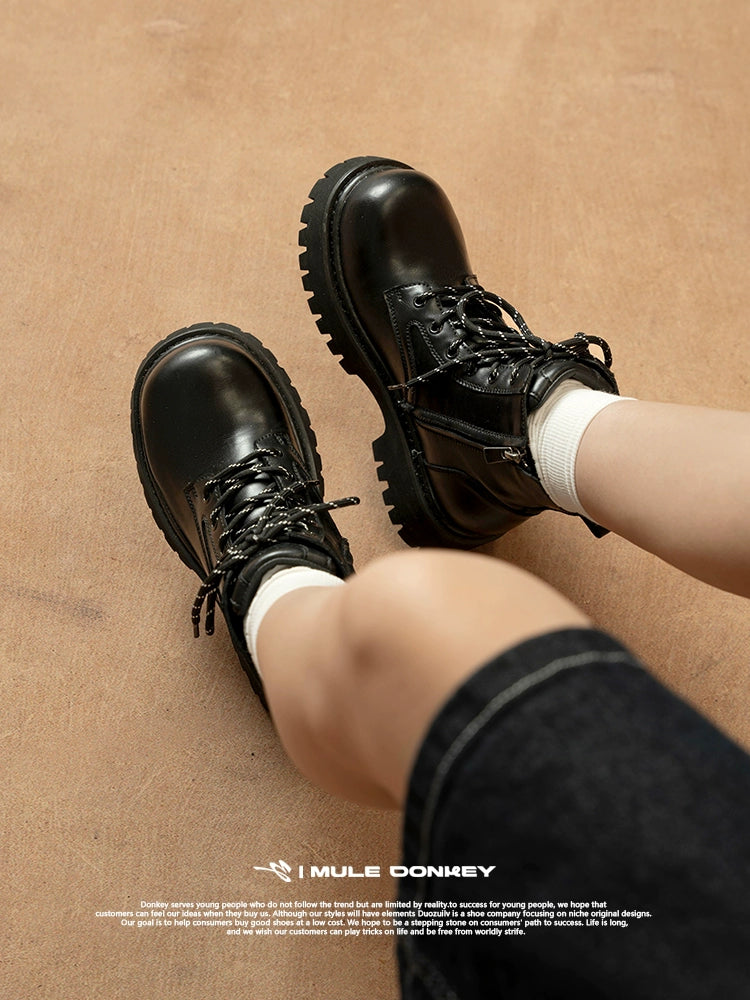 Donkey Thick-soled Heightening Versatile British Boots