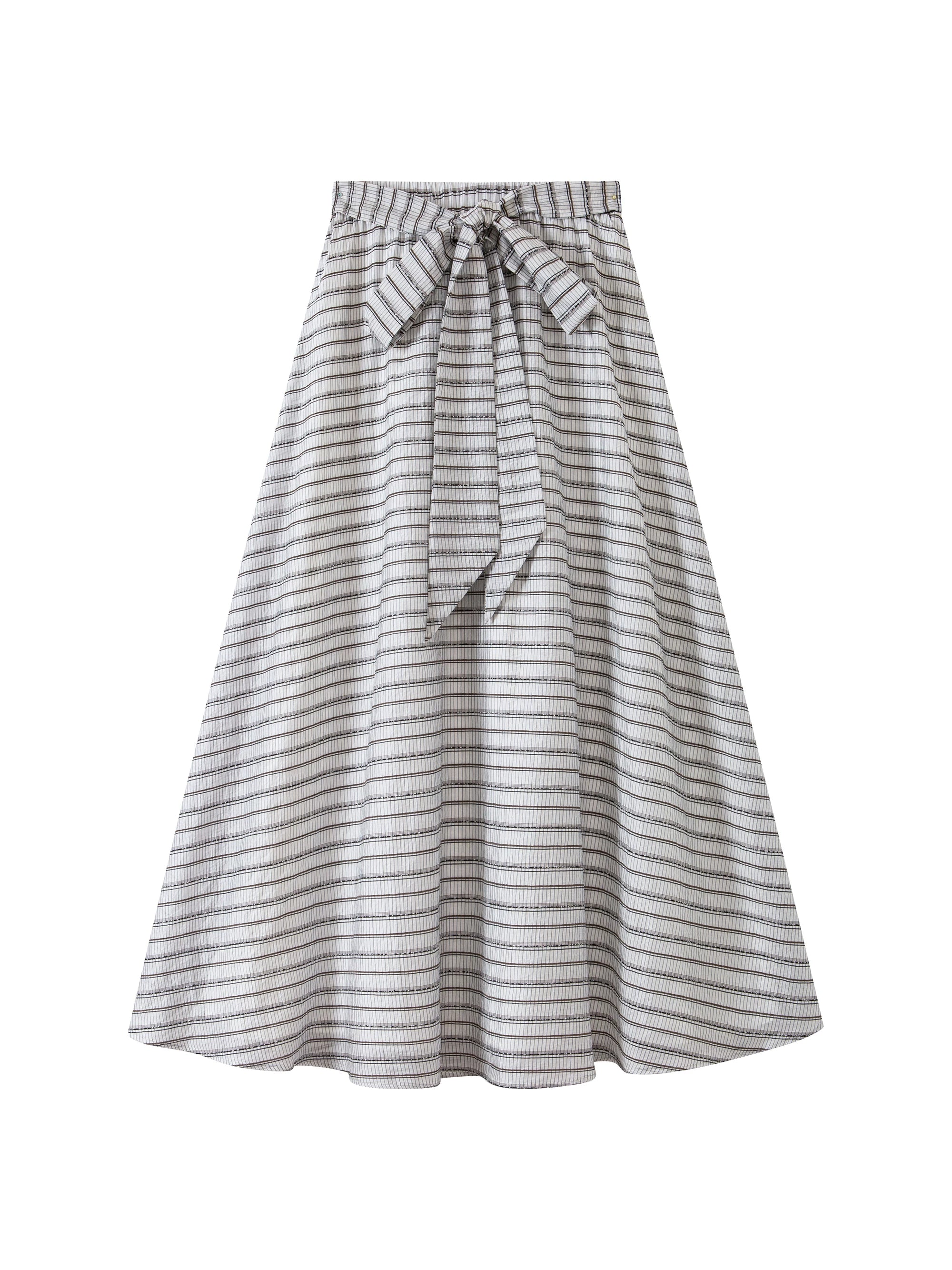 THELIGHT Striped Loose Breathable Strap Dress