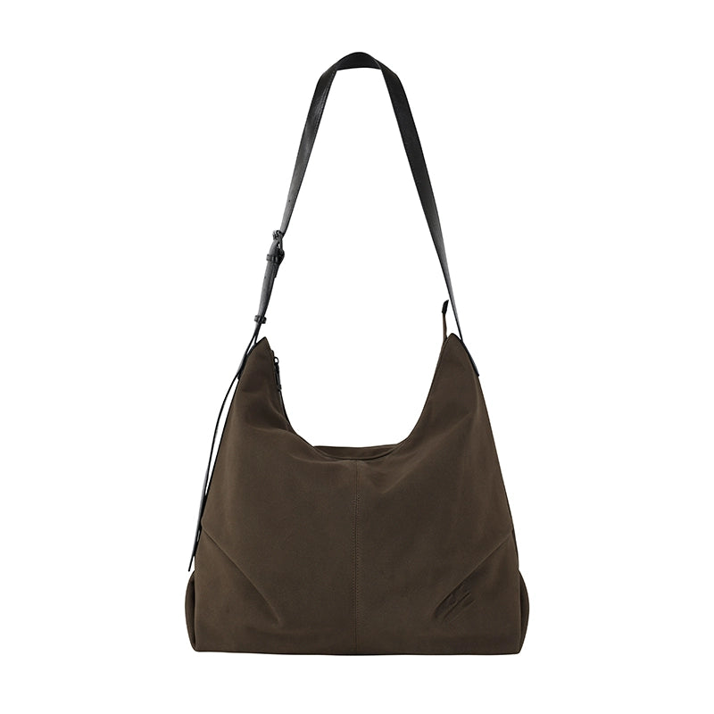 CryingCenter Contrasting Splicing Pleated Large Messenger Bag