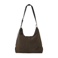 CryingCenter Contrasting Splicing Pleated Large Messenger Bag
