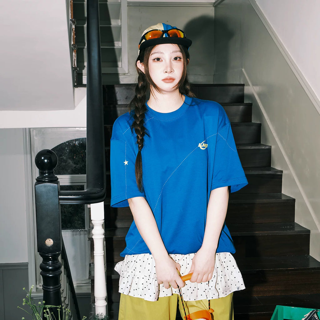 Lemanism Retro Bright Line Loose Tee