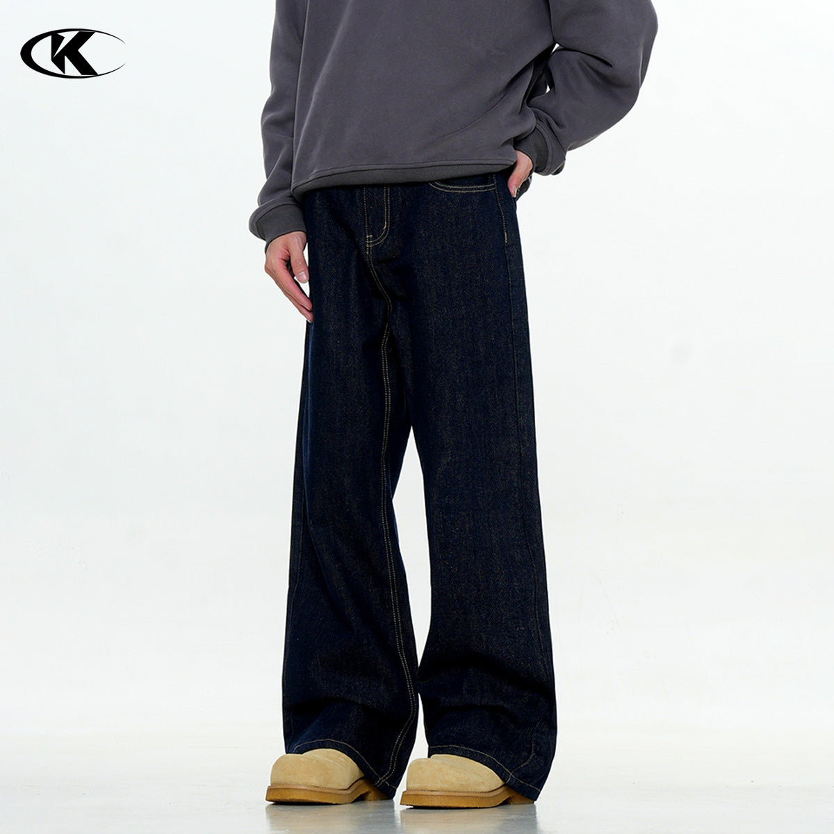 11KN Vintage Fleece Loose Casual Jeans