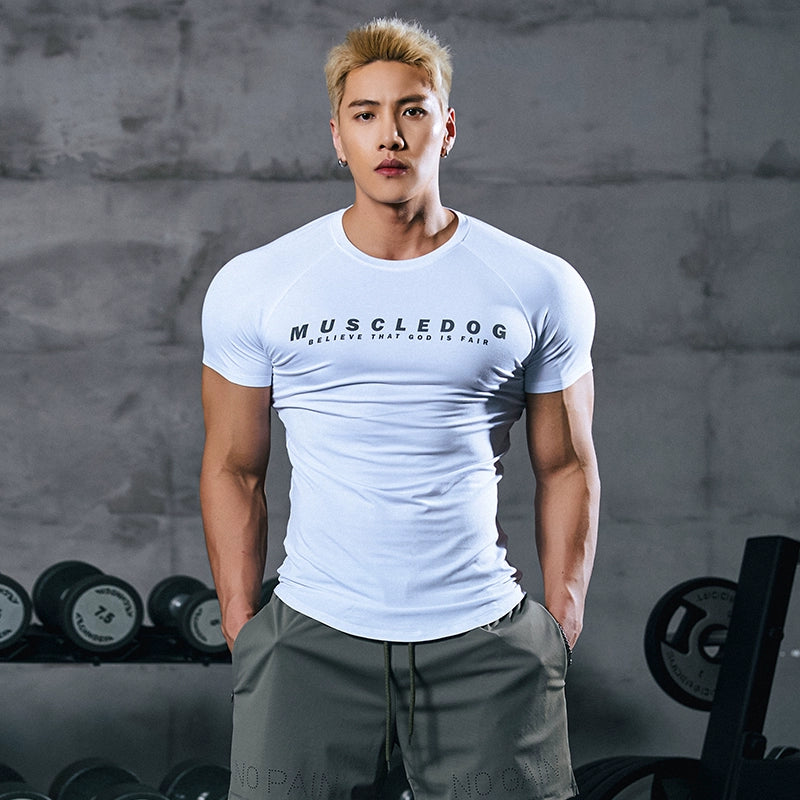 Muscle Dog Slim Fit Cuffs Show Muscle Tee