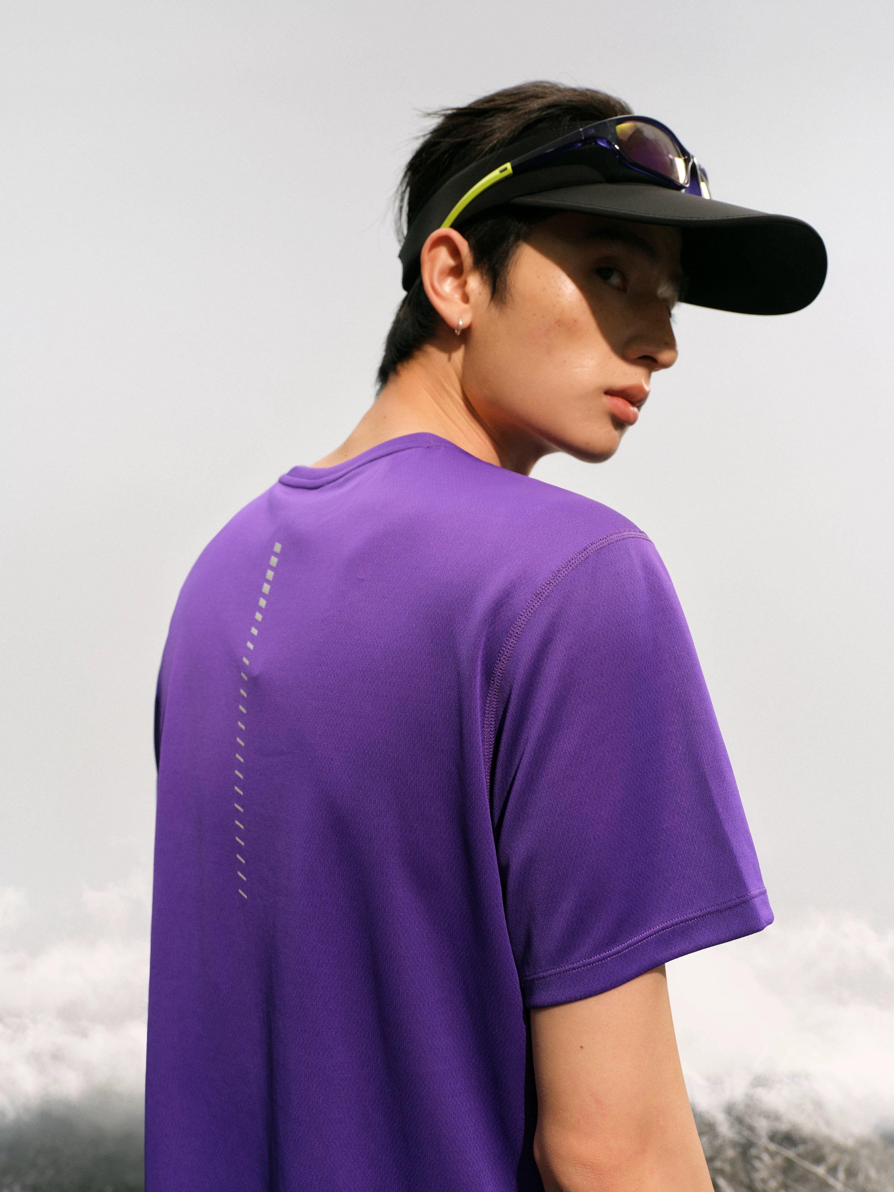 NO LOGO Quick-drying Outdoor Sports Round Neck Tee