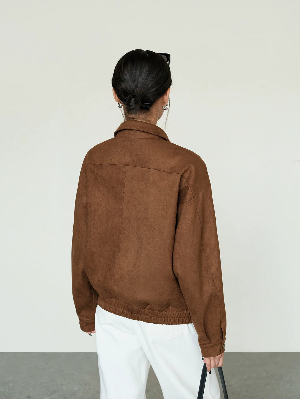 OUSPH Vintage Lapel Loose Casual Jacket