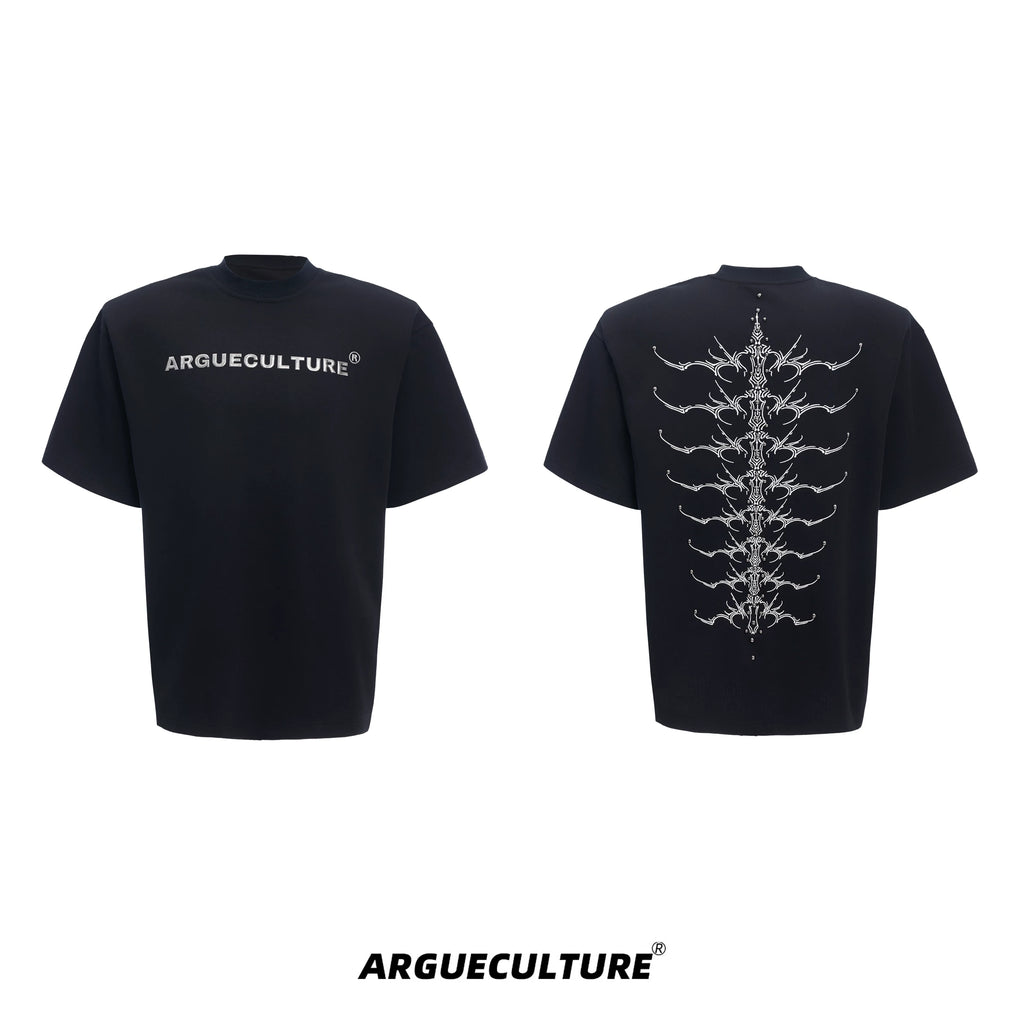 ArguECulturE Rivet Spine Embroidery Loose Tee