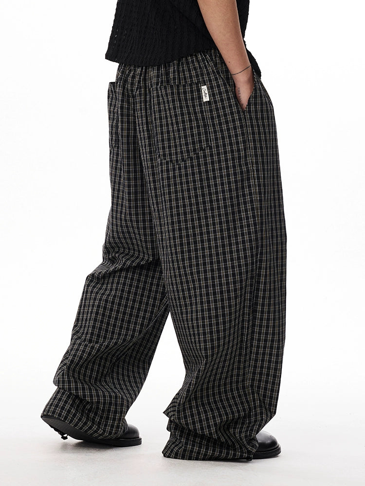 CoosRetro Classic Casual Plaid Casual Pants