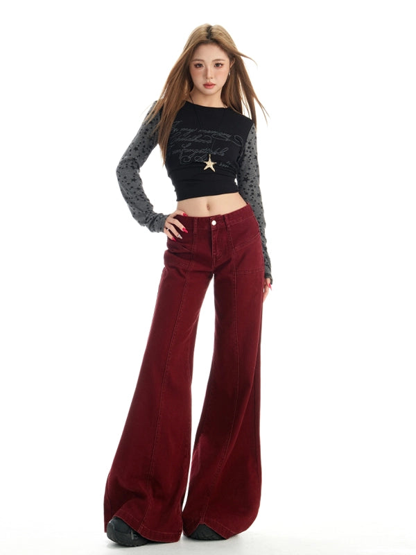 KPSR Straight Loose Micro-pull Jeans