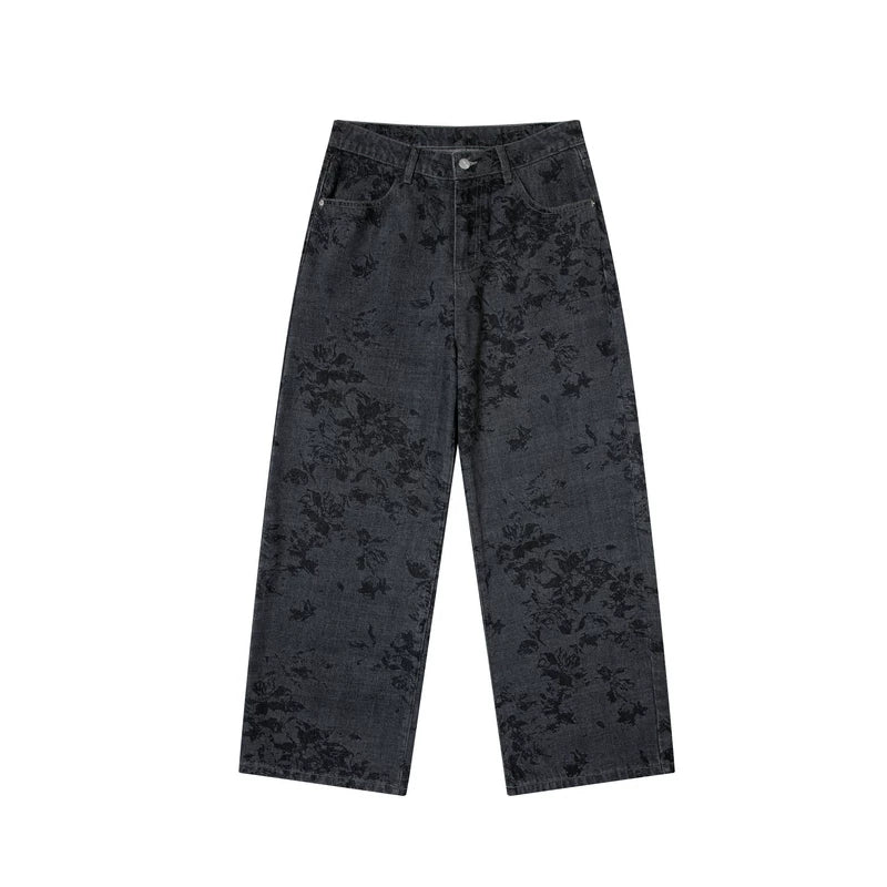 TGNS Jacquard Straight Loose Jeans