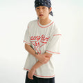 CoosRetro Retro Contrasting Bright Line Loose Tee