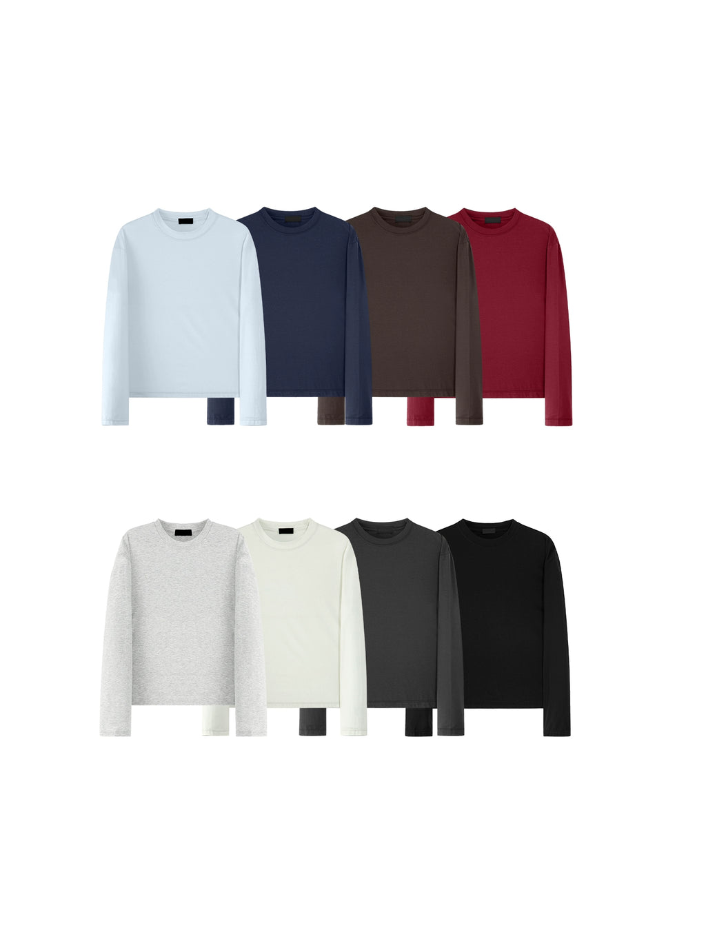 PLUS NO LOGO Simple Casual Versatile Soft Long Sleeve