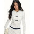 Ariseism Small Floral Slim Versatile Three-piece Set