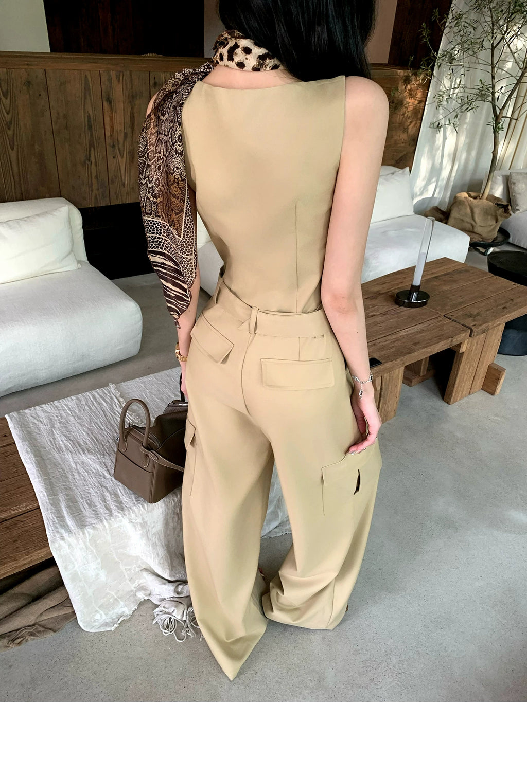 Barb Chill Tube Top Slim Wide Leg Jumpsuit