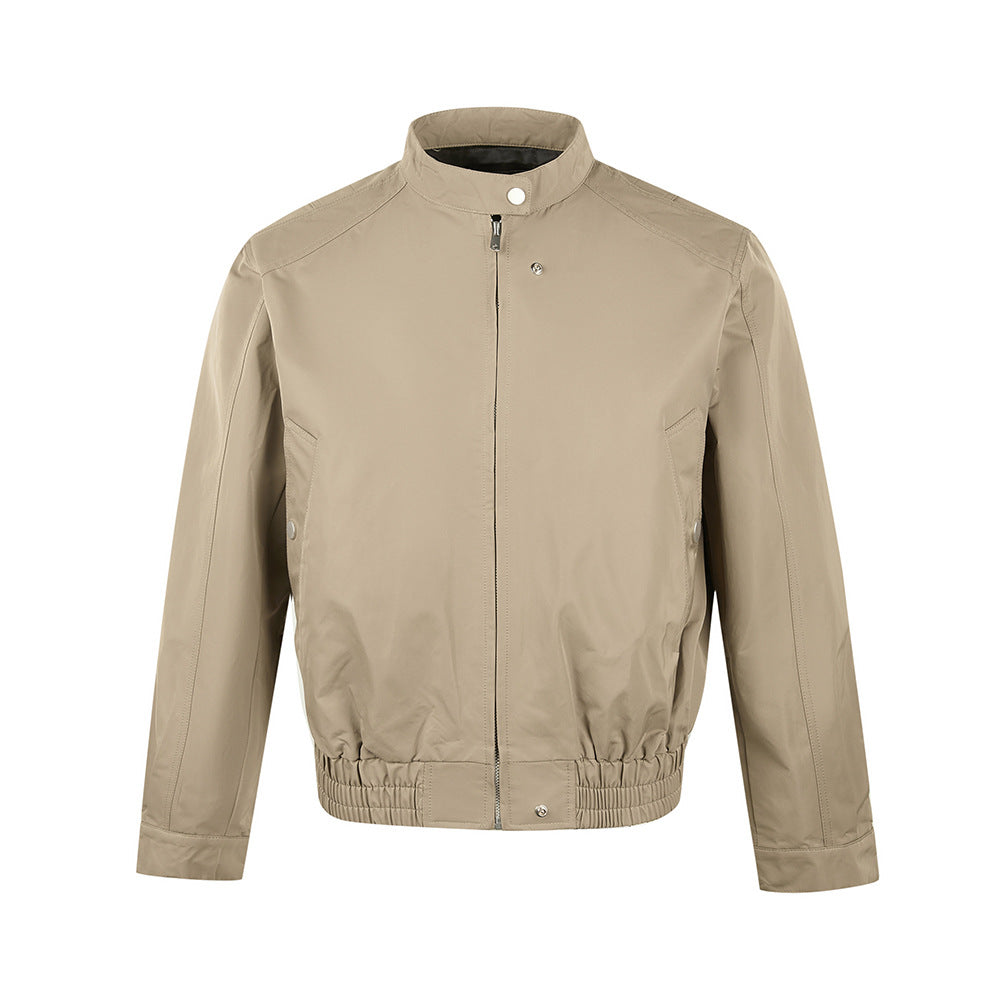 EME Vintage Short Wide Stand-Up Collar Jacket