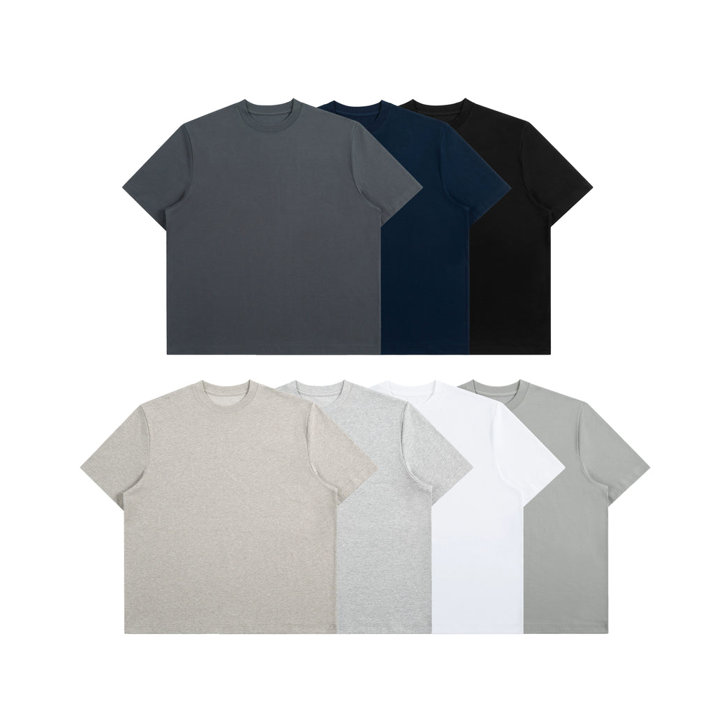 PLUS NO LOGO Small Neckline Short Wide Cool Tee