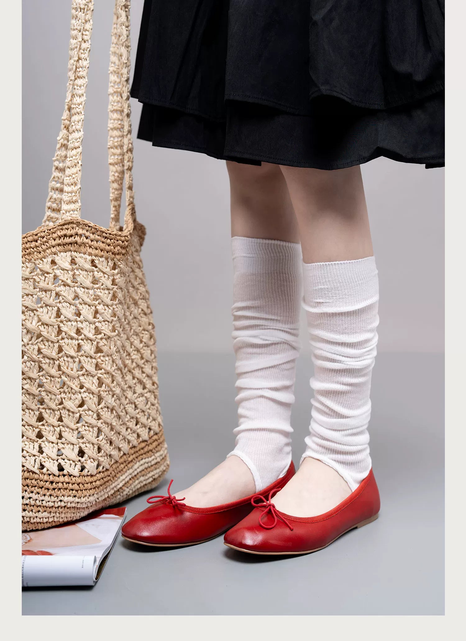 L'aise Shallow Mouth One-pedal Single Shoes