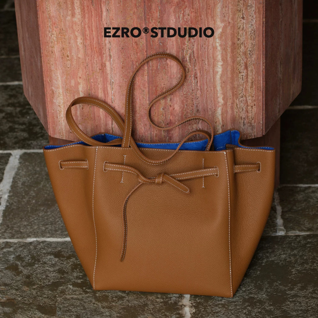 EZRO Premium Simple Large Capacity Leather Versatile Tote Bag