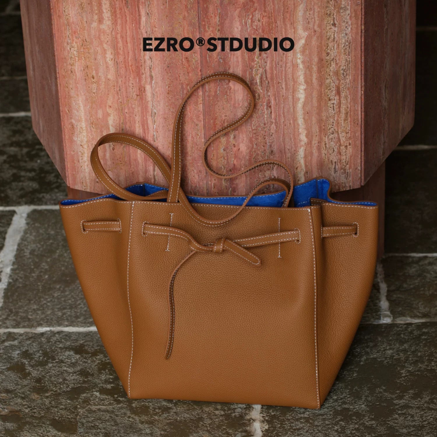 EZRO Premium Simple Large Capacity Leather Versatile Tote Bag