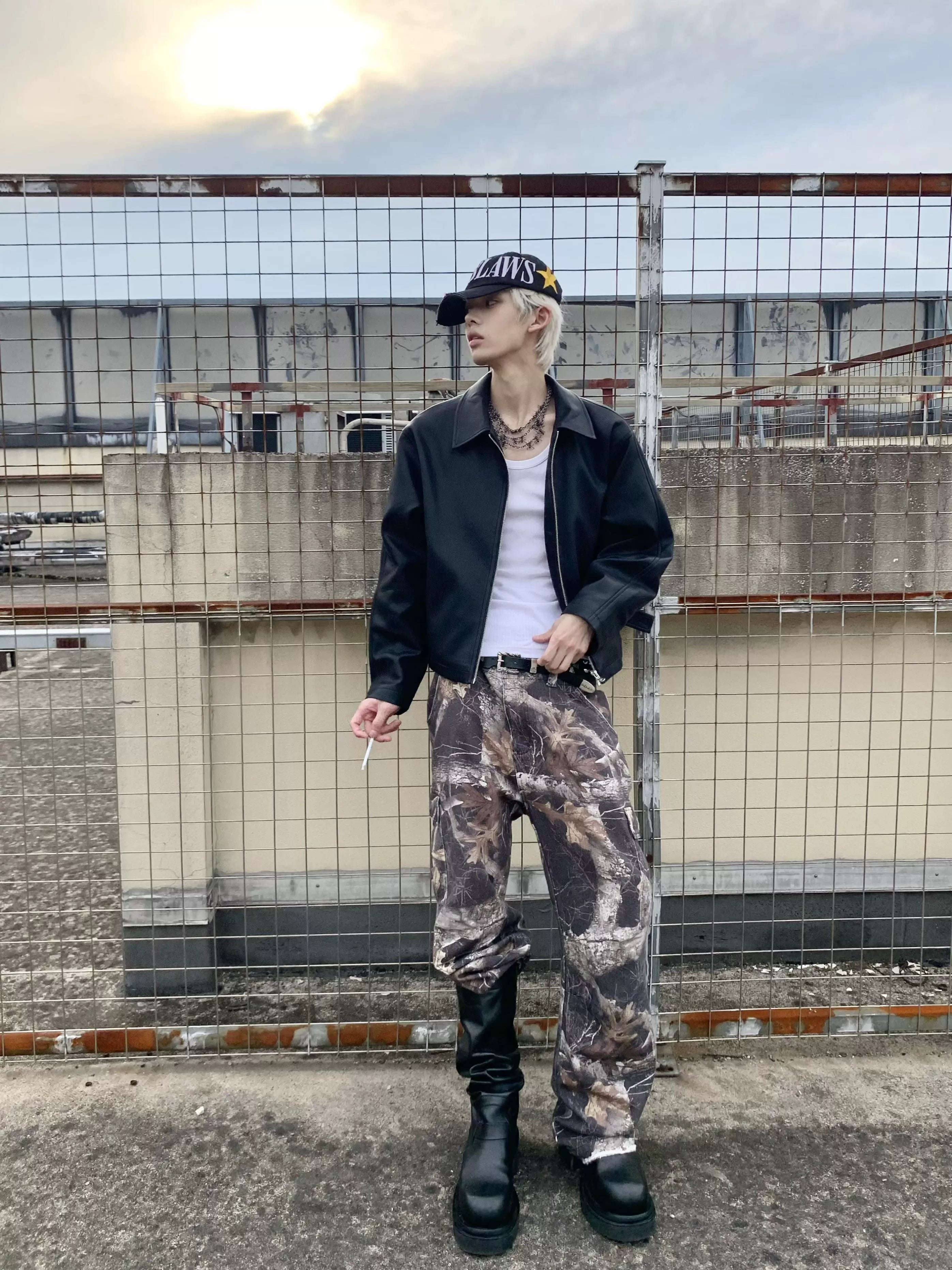 INTENT PU Leather Short Wide Leather Jacket