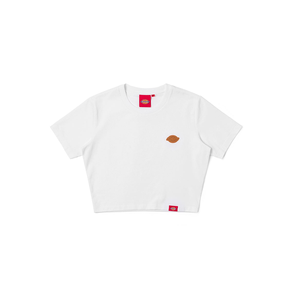 Dickies Elastic Slim Short Front Chest Small LOGO Printed Tee