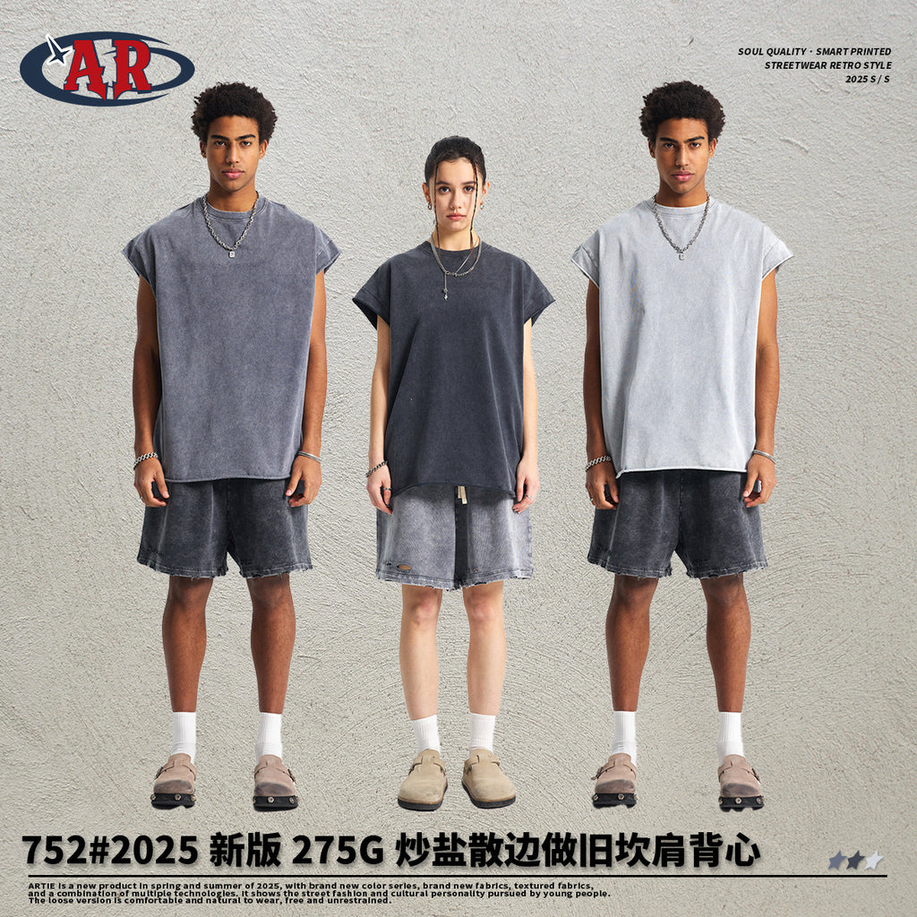 ARTIE Wash Water Make Old Retro Sports Vest