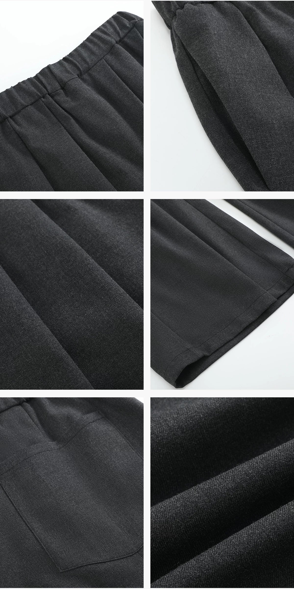 Slight Vogue Elastic High Waist Pleated Wide Leg Casual Pants