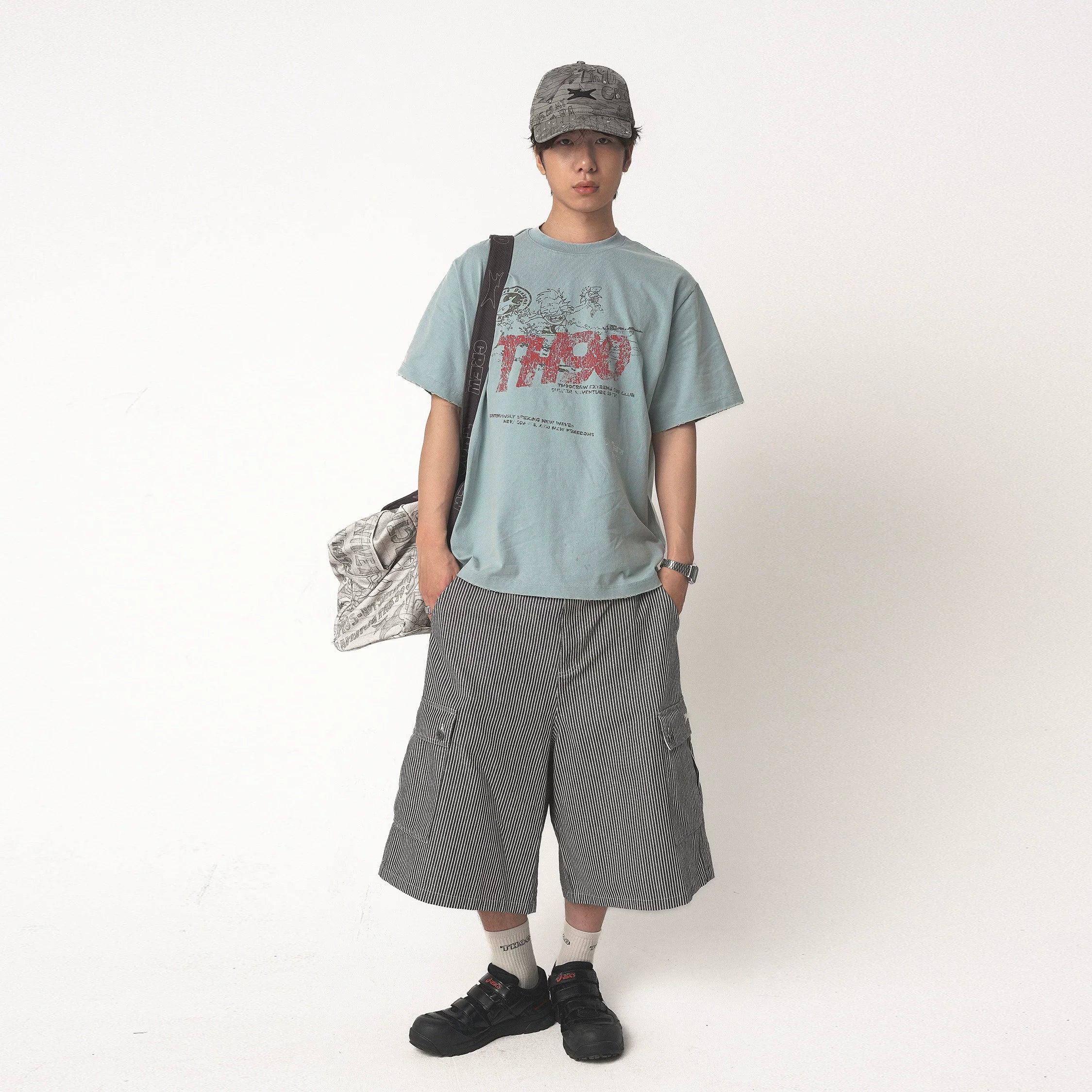 TH90 Retro Totem Print Casual Tee