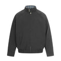 11KN Retro Plaid Double-sided Wear Contrasting Color Stand-up Collar Jacket