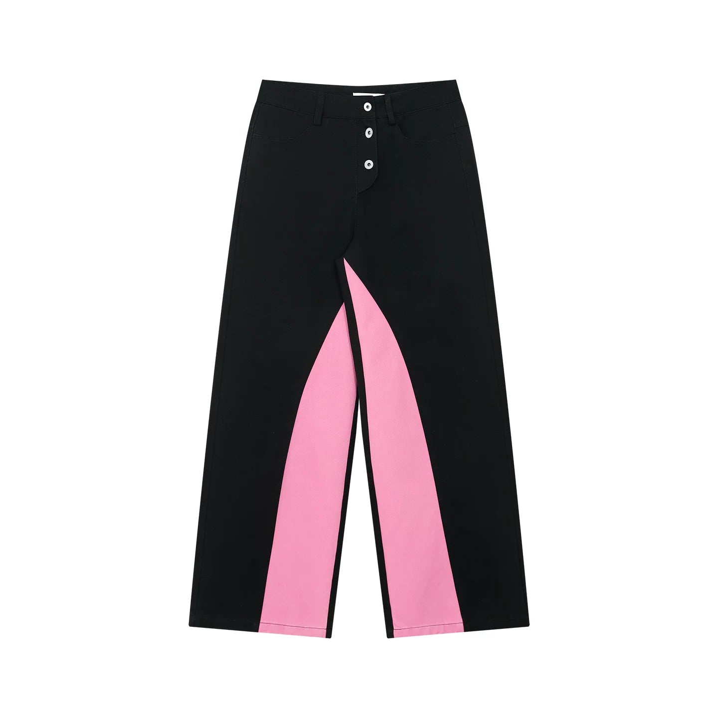 FUNKYFUN Contrast Color Pieced Wide-leg Pants