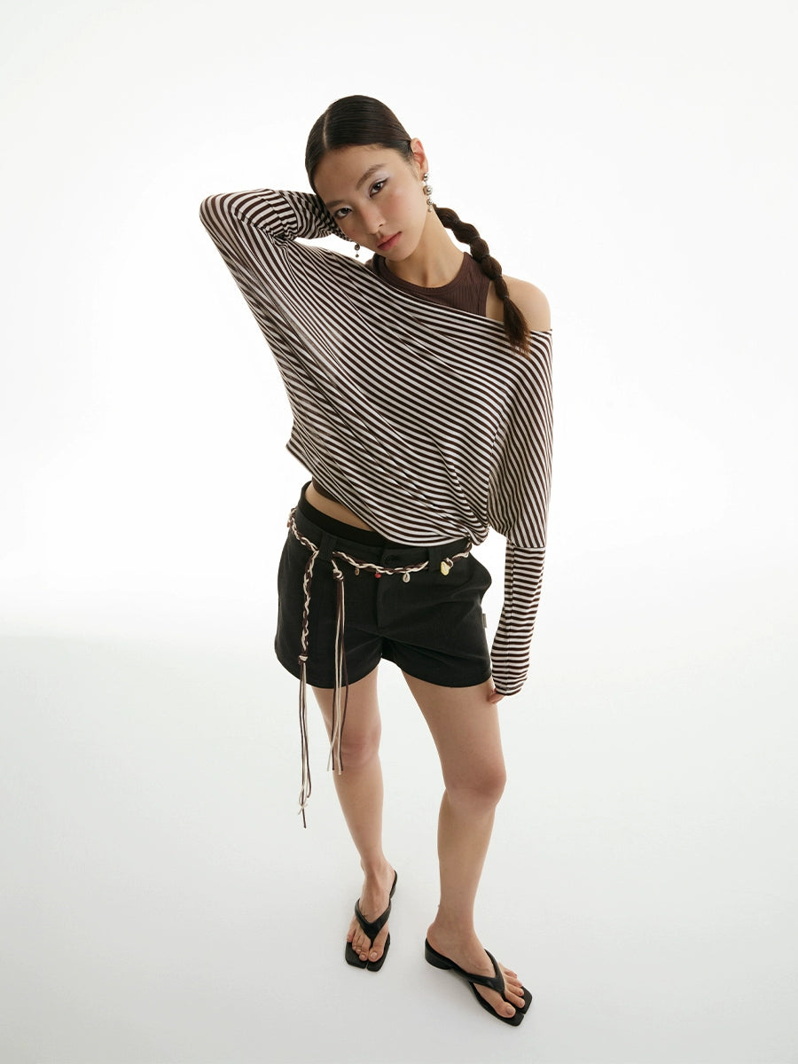 FUNKYFUN Stylish Holiday Style Hand-woven Shell Waist Chain