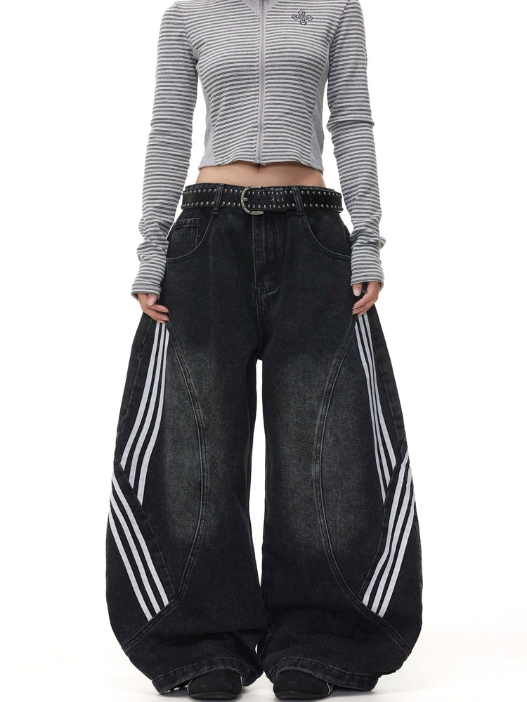 BTSG Vintage Loose Wide-Leg Jeans