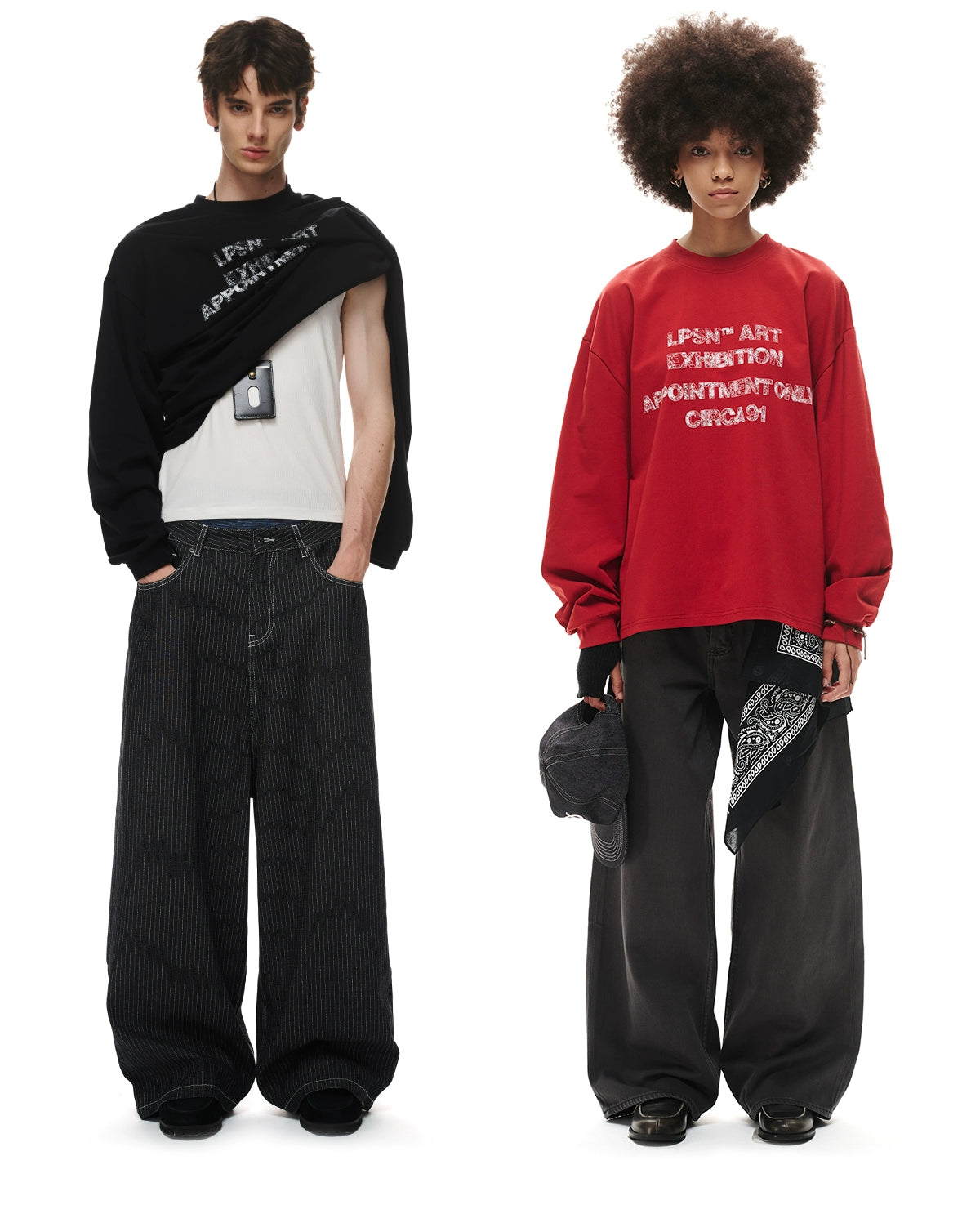 Loopsoon Front Chest Old Inkjet Print Long Sleeve